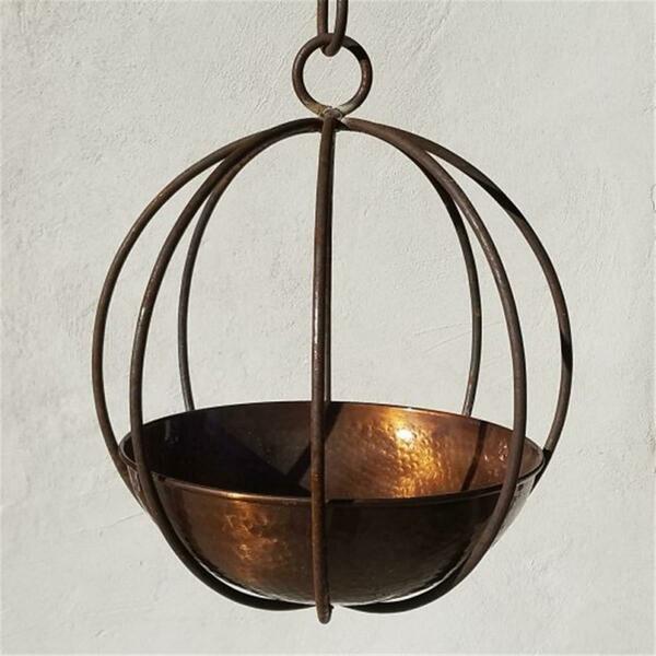 Starlitegarden Find Your Passage Large Globe with Hammered Copper Planter LG-WOK-17-DHDC